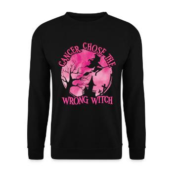 Cancer Sorcière Rose Cancer du sein - Sweat-shirt Unisexe - noir - Devant - Alina (178cm) & Michal (187cm)