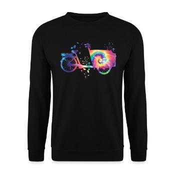 Vélo lourd Vélo cargo Vélo cargo Vélo cargo - Sweat-shirt Unisexe - noir - Devant - Alina (178cm) & Michal (187cm)