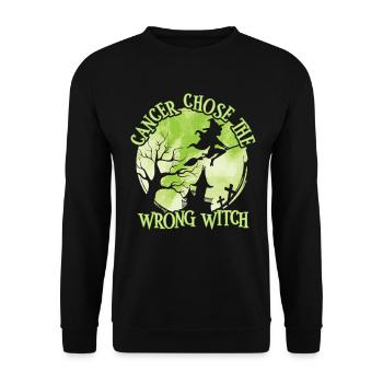 Sensibilisation au lymphome de la chaux sorcière cancéreuse - Sweat-shirt Unisexe - noir - Devant - Alina (178cm) & Michal (187cm)