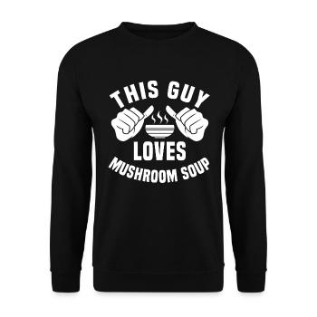 T-shirt amateur de soupes aux champignons - Sweat-shirt Unisexe - noir - Devant - Alina (178cm) & Michal (187cm)