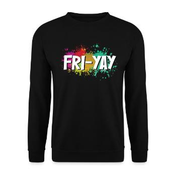 Fri Yay Enseignants Ambiance du week-end de l’école - Sweat-shirt Unisexe - noir - Devant - Alina (178cm) & Michal (187cm)