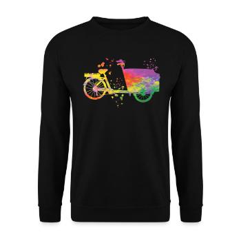 Heavy Duty Bike Cargo Bike Cargo Bike Cargo Bike - Sweat-shirt Unisexe - noir - Devant - Alina (178cm) & Michal (187cm)