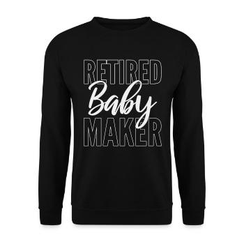 Retired Baby Maker Urologe - Unisex Pullover - Schwarz - Vorne - Alina (178cm) & Michal (187cm)