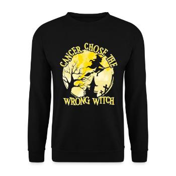 Cancer Witch Yellow Sarcoma Bone Cancer - Unisex Sweatshirt - black - Front - Alina (178cm) & Michal (187cm)