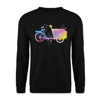 Heavy Duty Bike Cargo Bike Cargo Bike Cargo Bike - Sweat-shirt Unisexe - noir - Devant - Alina (178cm) & Michal (187cm)