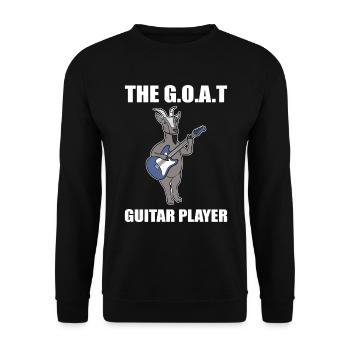 Ziege Gitarrist Gitarre - Unisex Pullover - Schwarz - Vorne - Alina (178cm) & Michal (187cm)