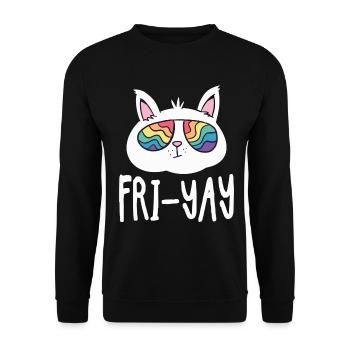 Fri Yay Enseignants Ambiance du week-end de l’école - Sweat-shirt Unisexe - noir - Devant - Alina (178cm) & Michal (187cm)