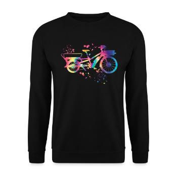 Heavy Duty Bike Cargo Bike Cargo Bike Cargo Bike - Sweat-shirt Unisexe - noir - Devant - Alina (178cm) & Michal (187cm)