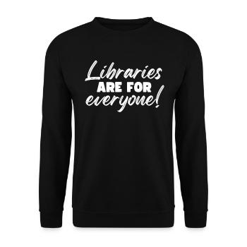 Les bibliothèques s’adressent à tous les amoureux des livres - Sweat-shirt Unisexe - noir - Devant - Alina (178cm) & Michal (187cm)