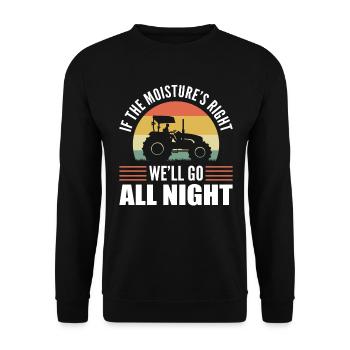 Lustiger Bauer Landwirt - Unisex Pullover - Schwarz - Vorne - Alina (178cm) & Michal (187cm)
