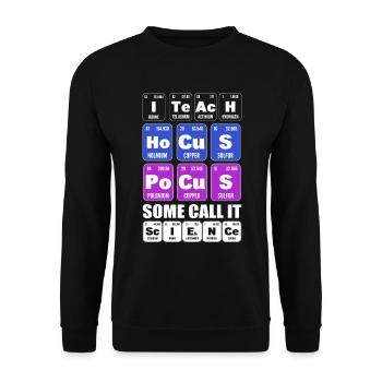 Lustiger Biologielehrer Biologe - Unisex Pullover - Schwarz - Vorne - Alina (178cm) & Michal (187cm)