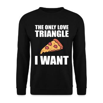 Lustiger Pizza -Liebhaber Pizzalieferdienst - Unisex Pullover - Schwarz - Vorne - Alina (178cm) & Michal (187cm)