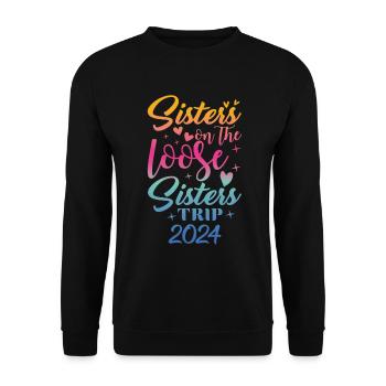 Sisters On The Loose Girls Reunion Trip - Unisex Sweatshirt - black - Front - Alina (178cm) & Michal (187cm)