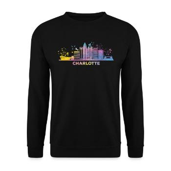 La ligne d’horizon de Charlottean Charlotte - Sweat-shirt Unisexe - noir - Devant - Alina (178cm) & Michal (187cm)