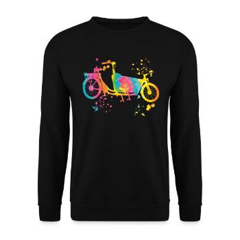 Heavy Duty Bike Cargo Bike Cargo Bike Cargo Bike - Sweat-shirt Unisexe - noir - Devant - Alina (178cm) & Michal (187cm)