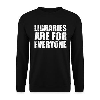 Les bibliothèques s’adressent à tous les amoureux des livres - Sweat-shirt Unisexe - noir - Devant - Alina (178cm) & Michal (187cm)