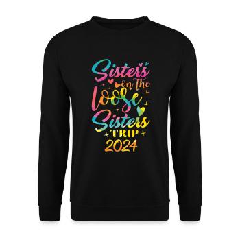 Sisters On The Loose Girls Reunion Trip - Unisex Sweatshirt - black - Front - Alina (178cm) & Michal (187cm)
