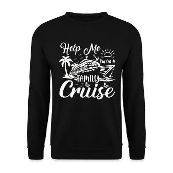 Au secours, je suis en croisière en famille - Sweat-shirt Unisexe - noir - Devant - Alina (178cm) & Michal (187cm)