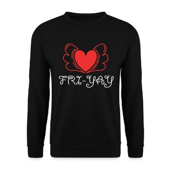 Fri Yay Enseignants Ambiance du week-end de l’école - Sweat-shirt Unisexe - noir - Devant - Alina (178cm) & Michal (187cm)