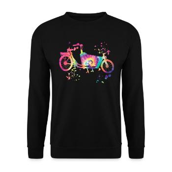 Heavy Duty Bike Cargo Bike Cargo Bike Cargo Bike - Sweat-shirt Unisexe - noir - Devant - Alina (178cm) & Michal (187cm)