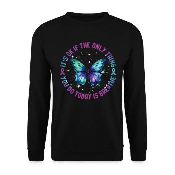 Sensibilisation à la prévention du suicide - Sweat-shirt Unisexe - noir - Devant - Alina (178cm) & Michal (187cm)