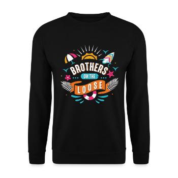 Brothers On The Loose Boys Reunion - Unisex Sweatshirt - black - Front - Alina (178cm) & Michal (187cm)