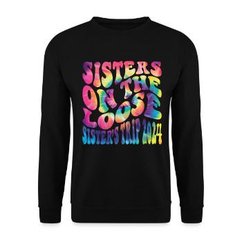 Sisters On The Loose Girls Reunion Trip - Unisex Sweatshirt - black - Front - Alina (178cm) & Michal (187cm)