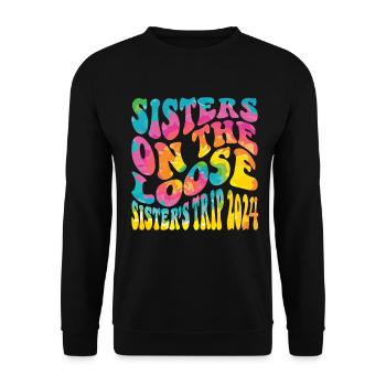 Sisters On The Loose Girls Reunion Trip - Unisex Sweatshirt - black - Front - Alina (178cm) & Michal (187cm)