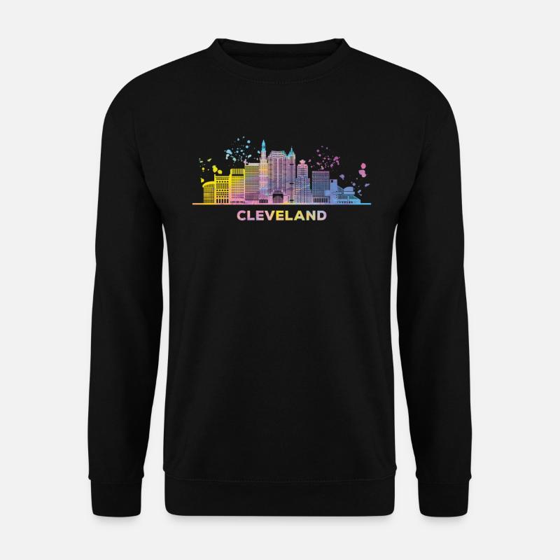 Clevelander Skyline Cleveland - Unisex Pullover - Schwarz