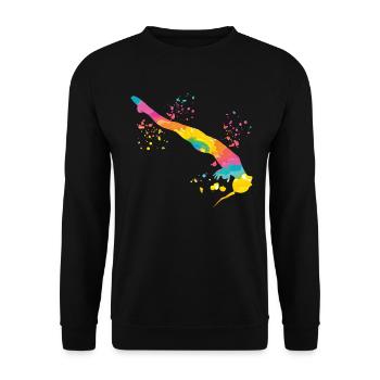 Diving Synchronized Diving - Unisex Sweatshirt - black - Front - Alina (178cm) & Michal (187cm)
