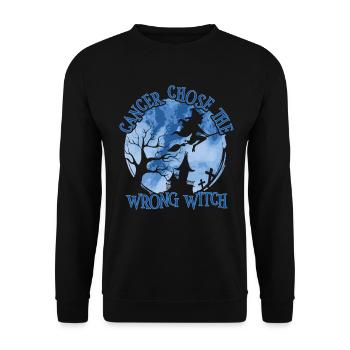 Cancer Witch Dark Blue Colon - Unisex Sweatshirt - black - Front - Alina (178cm) & Michal (187cm)
