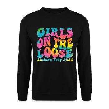 Sisters On The Loose Girls Reunion Trip - Unisex Sweatshirt - black - Front - Alina (178cm) & Michal (187cm)