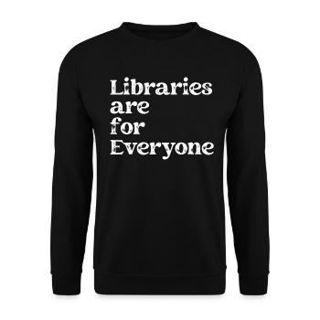 Les bibliothèques s’adressent à tous les amoureux des livres - Sweat-shirt Unisexe - noir - Devant - Alina (178cm) & Michal (187cm)