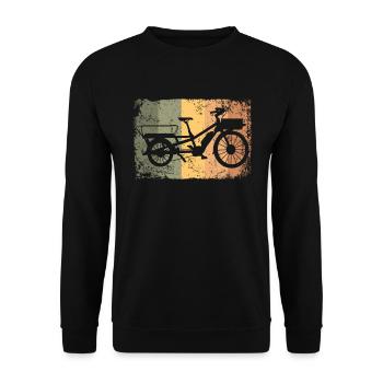 Lastenfahrrad Lastenrad Cargo Bike Cargobike - Unisex Sweatshirt - black - Front - Alina (178cm) & Michal (187cm)