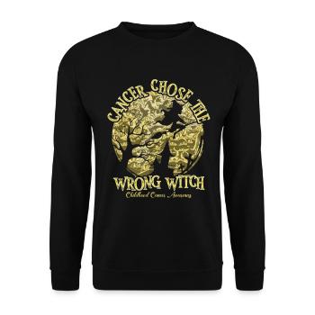 Krebs Hexe Goldene Krebs Im Kindesalter - Unisex Pullover - Schwarz - Vorne - Alina (178cm) & Michal (187cm)