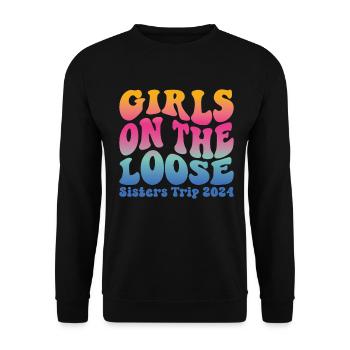 Sisters On The Loose Girls Reunion Trip - Unisex Sweatshirt - black - Front - Alina (178cm) & Michal (187cm)