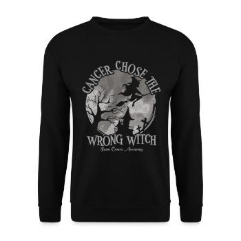 Krebs Hexe Graues Gehirn Krebs - Unisex Pullover - Schwarz - Vorne - Alina (178cm) & Michal (187cm)