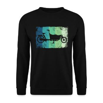 Lastenfahrrad Lastenrad Cargo Bike Cargobike - Unisex Sweatshirt - black - Front - Alina (178cm) & Michal (187cm)