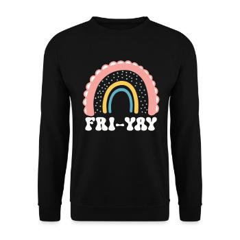 Fri Yay Enseignants Ambiance du week-end de l’école - Sweat-shirt Unisexe - noir - Devant - Alina (178cm) & Michal (187cm)