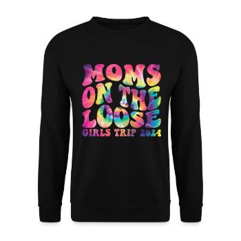 Moms On The Loose Girls Trip - Unisex Pullover - Schwarz - Vorne - Alina (178cm) & Michal (187cm)