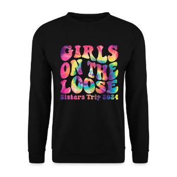 Sisters On The Loose Girls Reunion Trip - Unisex Sweatshirt - black - Front - Alina (178cm) & Michal (187cm)