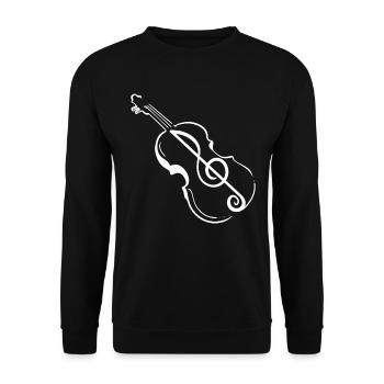 Geigenmusik Geigenspieler - Unisex Pullover - Schwarz - Vorne - Alina (178cm) & Michal (187cm)