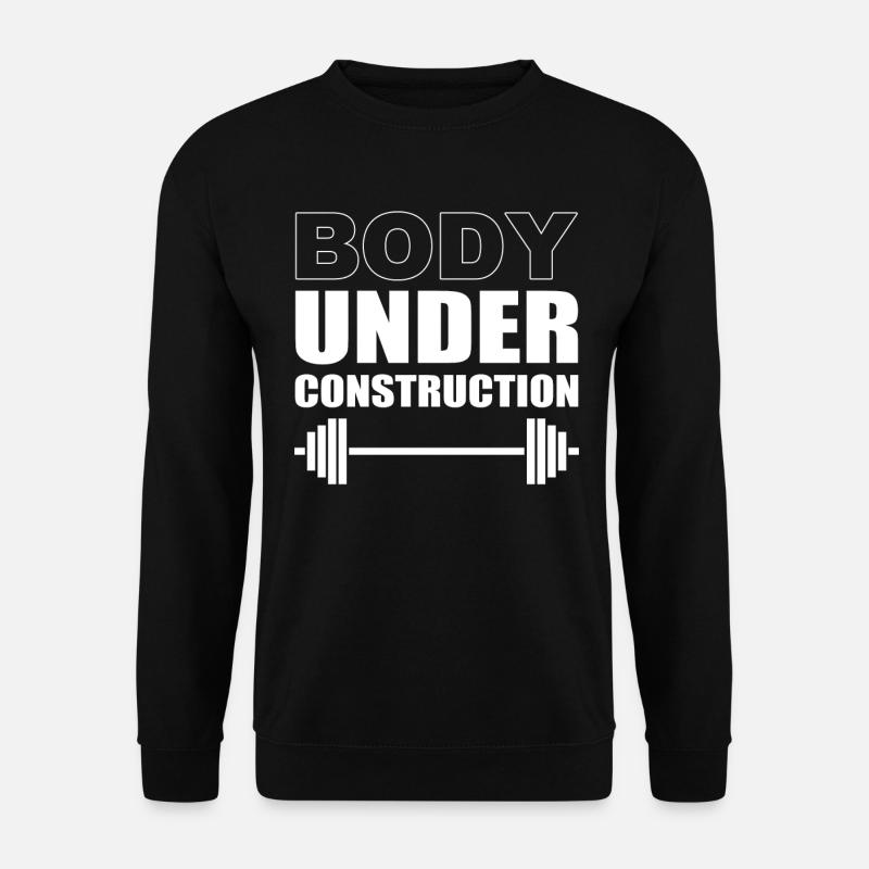 Body Under Construction Fitnesstrainer - Unisex Pullover - Schwarz