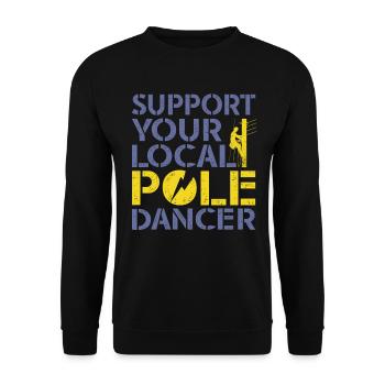 American Lineman Powerline Worker Design - Unisex Sweatshirt - black - Front - Alina (178cm) & Michal (187cm)