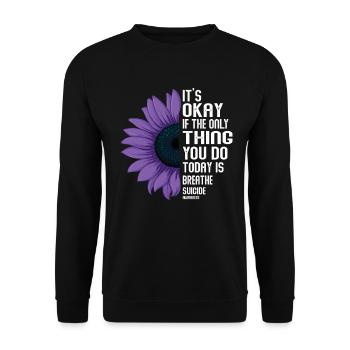 Suicide Prevention Awareness - Unisex Sweatshirt - black - Front - Alina (178cm) & Michal (187cm)