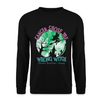 Cancer Sorcière Cancer du sein métastatique - Sweat-shirt Unisexe - noir - Devant - Alina (178cm) & Michal (187cm)