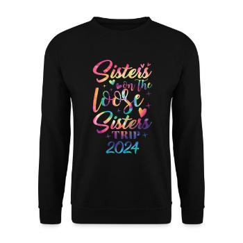 Sisters On The Loose Girls Reunion Trip - Unisex Sweatshirt - black - Front - Alina (178cm) & Michal (187cm)