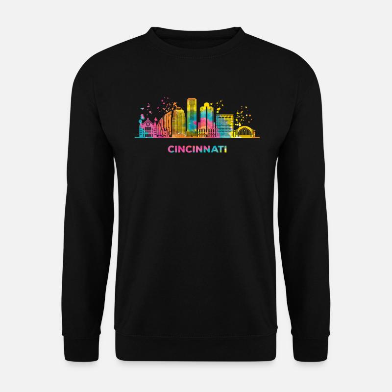 Cincinnatian Skyline Cincinnati - Unisex Sweatshirt - black