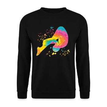Diving Synchronized Diving - Unisex Sweatshirt - black - Front - Alina (178cm) & Michal (187cm)