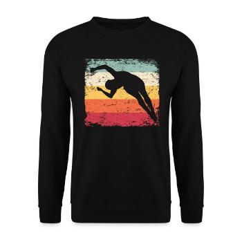 Plongeon, Saut artistique, Plongeon synchronisé - Sweat-shirt Unisexe - noir - Devant - Alina (178cm) & Michal (187cm)
